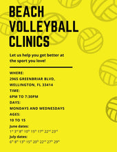 Load image into Gallery viewer, Beach Volleyball Clinics Summer 26 - SR1 Volleyball