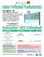 Load image into Gallery viewer, Sunday Indoor Volleyball Fundamentals - SR1 Volleyball
