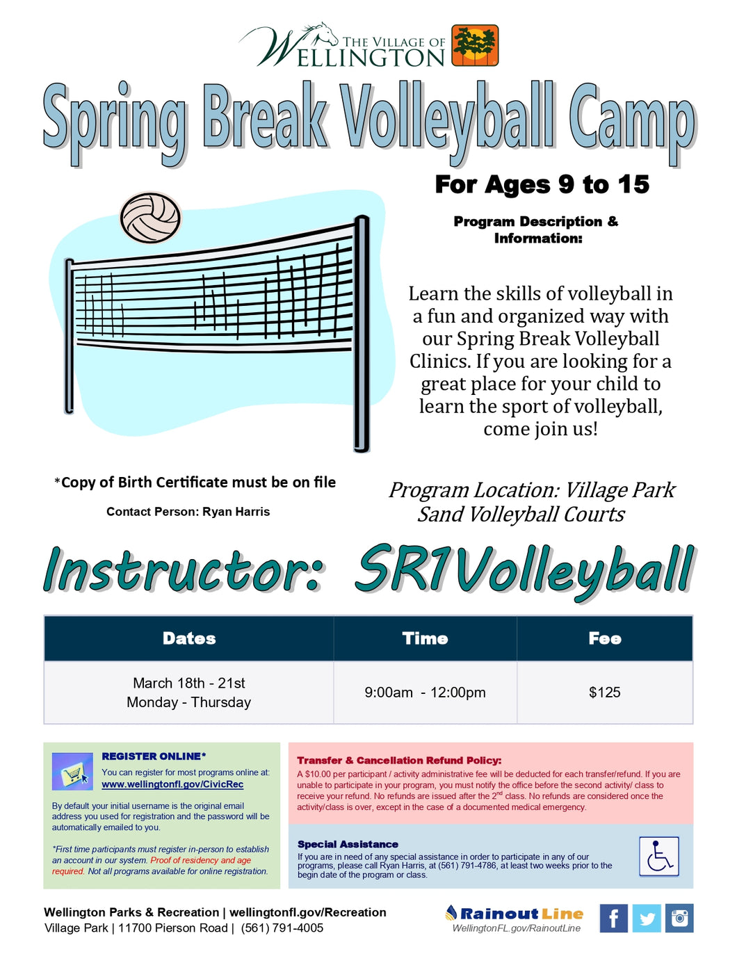 Spring Break Camp - SR1 Volleyball