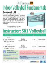 Load image into Gallery viewer, Sunday Indoor Volleyball Fundamentals - SR1 Volleyball
