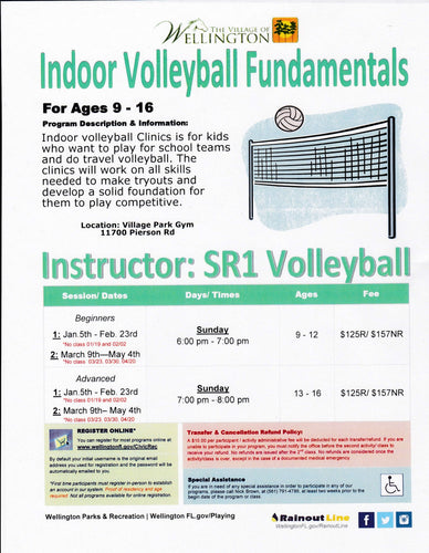 Sunday Indoor Volleyball Fundamentals - SR1 Volleyball