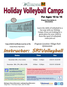 Thanksgiving Camp - SR1 Volleyball